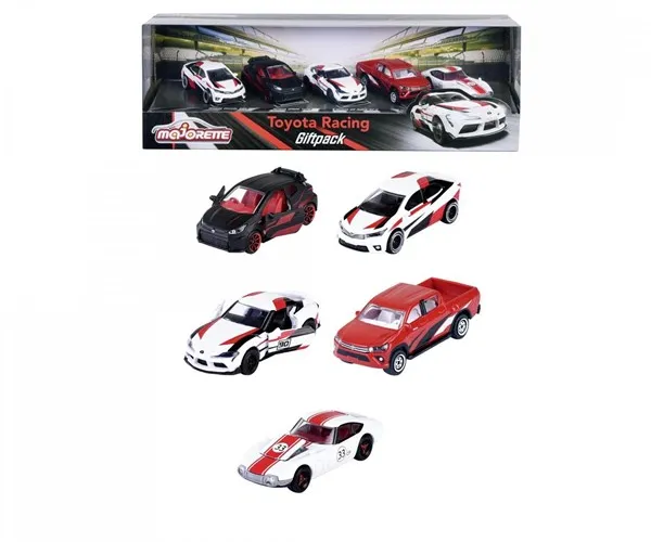 Majorette Toyota Racing 5 Kappaleen Lahjapakkaus