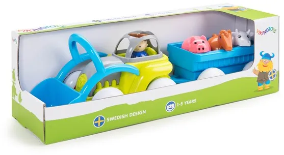Viking Toys -traktori ja perävaunu